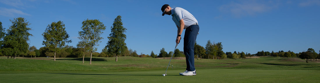 a golfer showcase golf clothing received in a mystery golf box